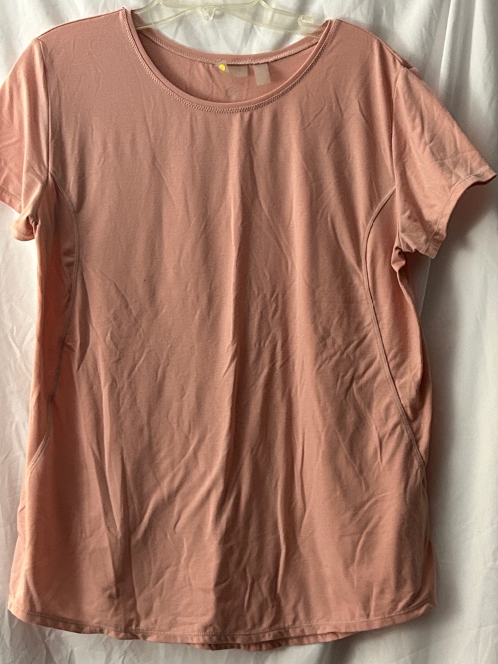 Zella Short Sleeve Scoop Neck Tee in Peach